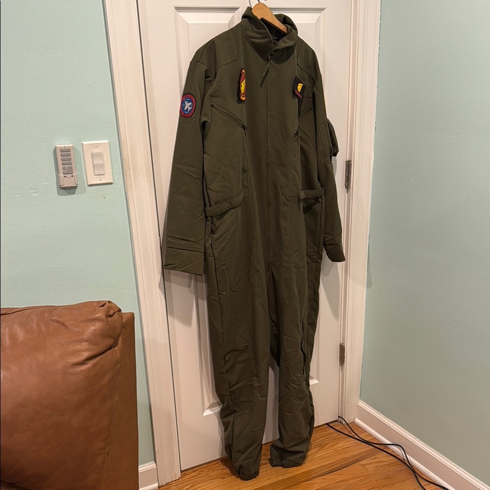 Top Gun Maverick Olive Green Flight Suit costume S M